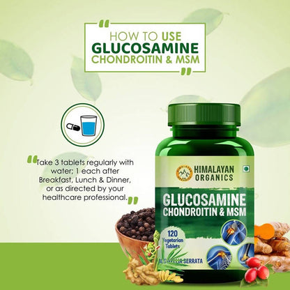 Himalayan Organics Glucosamine Chondroitin & MSM Vegetarian Tablets