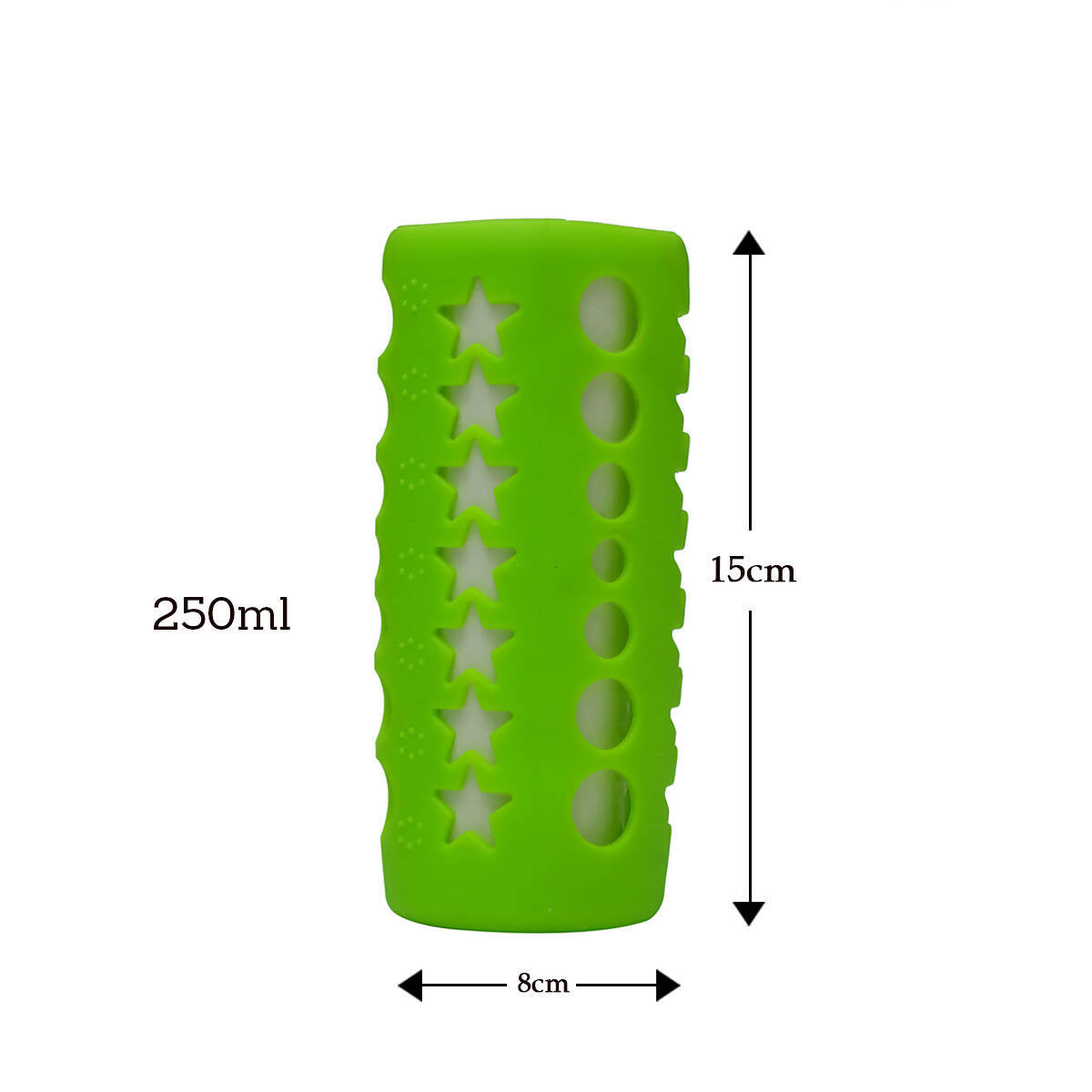 Safe-O-Kid Silicone Baby Feeding Bottle Cover Cum Sleeve for Insulated Protection 250mL- Green