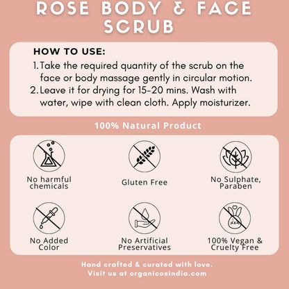 Organicos Rose Face & Body Scrub