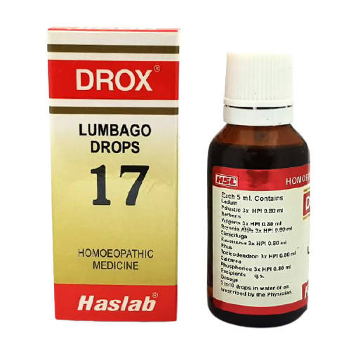 Haslab Homeopathy Drox 17 Lumbago Drops