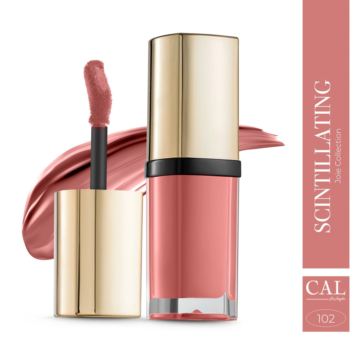 CAL Los Angeles Joie Collection Liquid Matte Peach Pink Lipstick - Scintillating 102