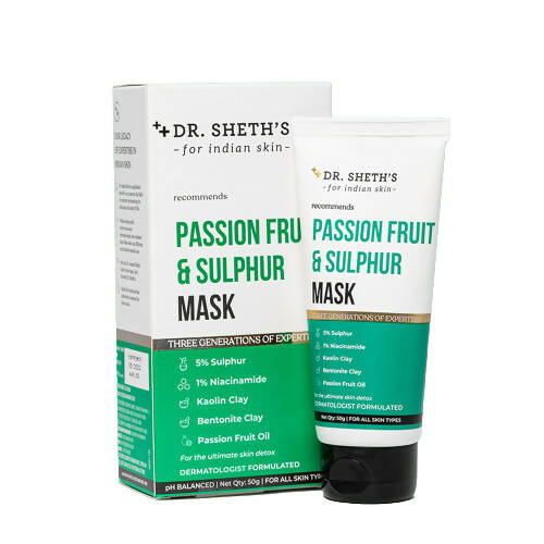 Dr. Sheth's Passion Fruit & Sulphur Face Mask - BUDNE