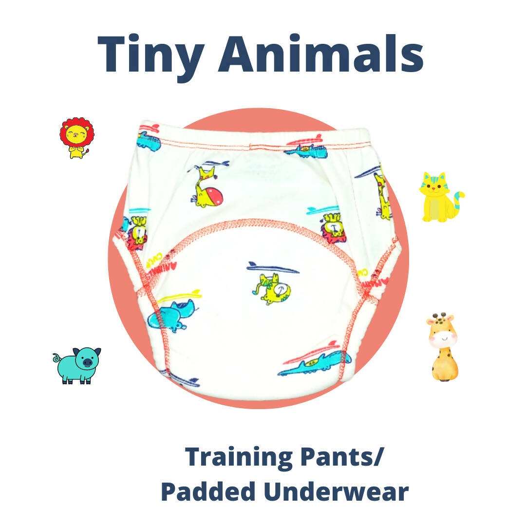 Kindermum Cotton Padded Pull Up Training Pants/ Padded Underwear-Autumn Rains For Kids- Set of 3 pcs