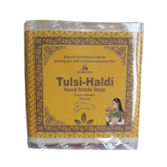 Benmoon Ayurveda Tulsi- Haldi Hand Made Soap - usa canada australia