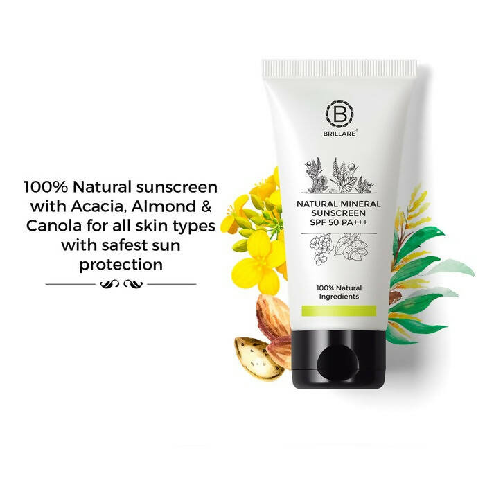 Brillare Natural Mineral Sunscreen Spf 50