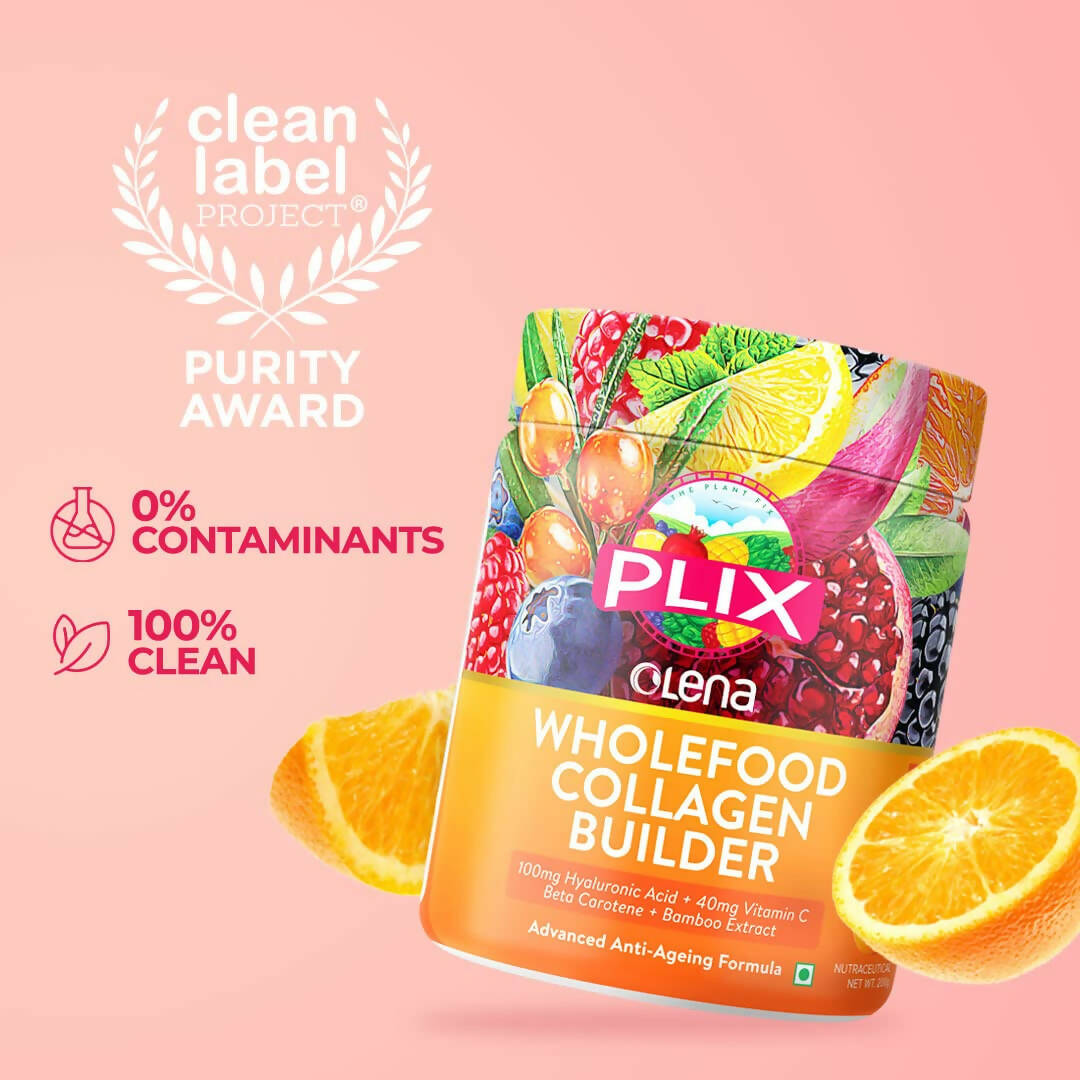 PLIX The Plant Fix Wholefood Collagen Builder Powder for Skin - Orange