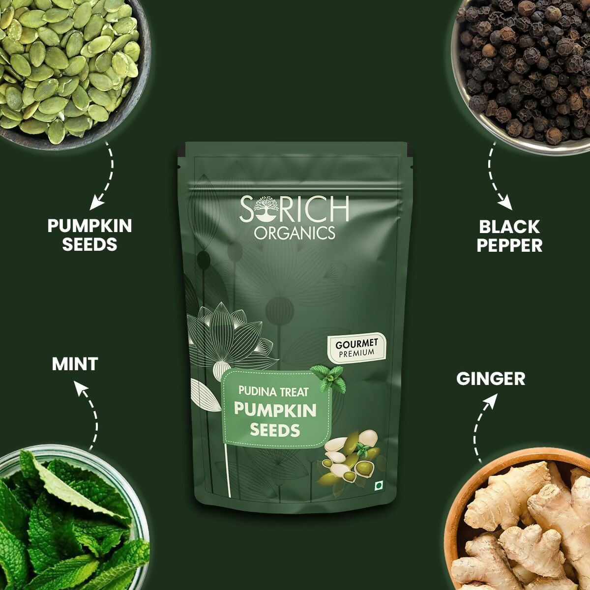 Sorich Organics Pudina Treat Pumpkin Seeds