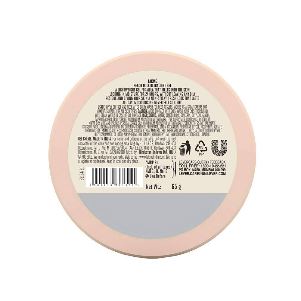 Lakme Peach Milk Ultra Light Gel