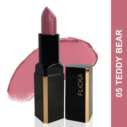 FLiCKA Lip Poetry Matte Lipstick Shade 05 Teddy Bear - Pink Nude