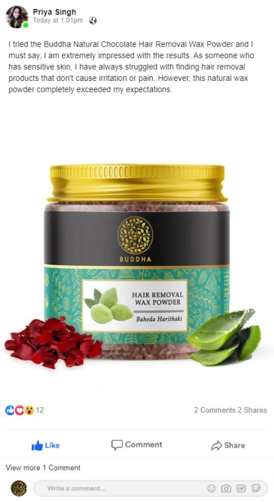 Buddha Natural Wax Powder Natural Instant Painless Hair Removal