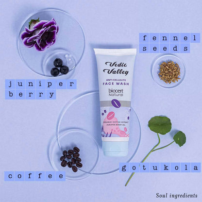 Vedic Valley Anti Cellulite Face Wash With Coffee Bean & Juniper Berry Oil