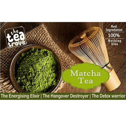 The Tea Trove Matcha Green Tea Powder - Lemon, Ginger, Matcha tea with Black Rock Salt