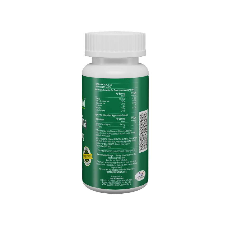 HealthAid Spirulina 500 mg Tablets