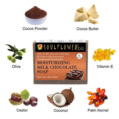 Soulflower Moisturizing Milk Chocolate Handmade Soap