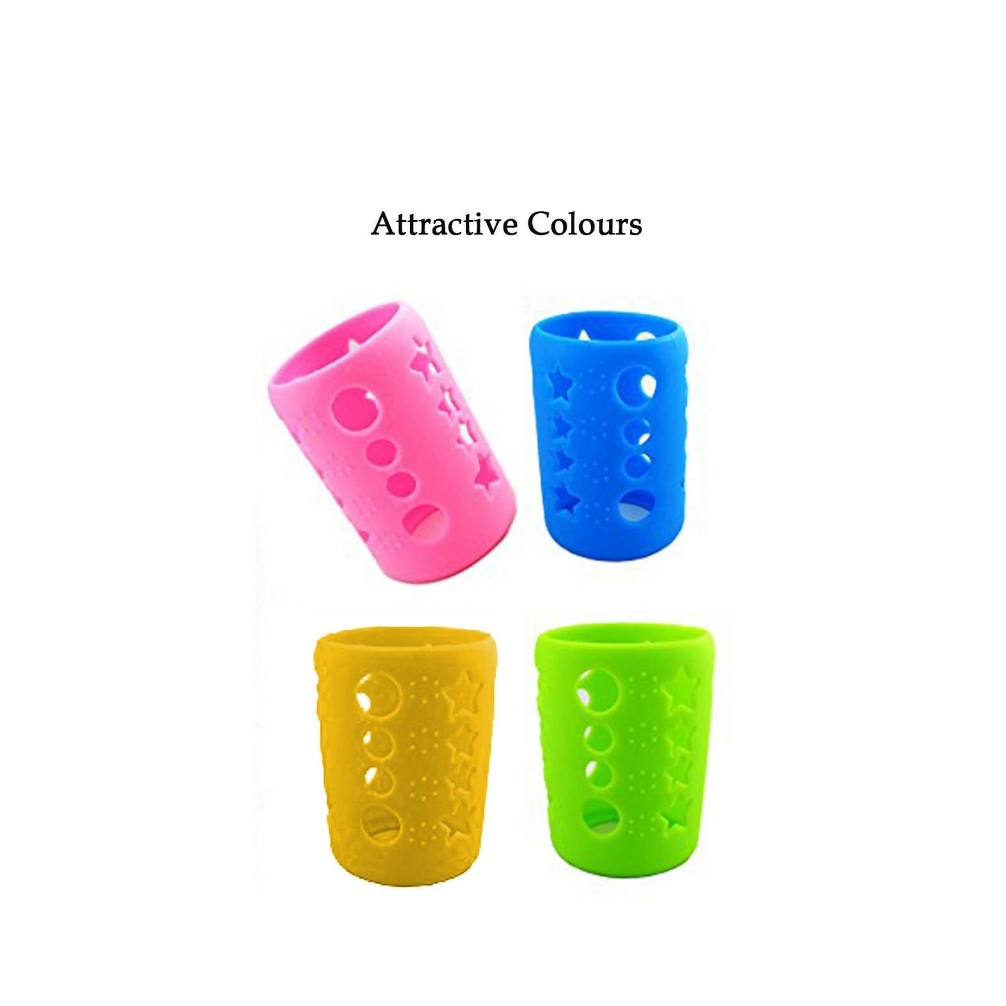 Safe-O-Kid Silicone Baby Feeding Bottle Cover Cum Sleeve for Insulated Protection 120mL- Yellow
