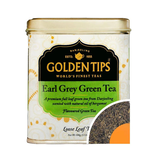 Golden Tips Earl Grey Green Tea - Tin Can - BUDNE