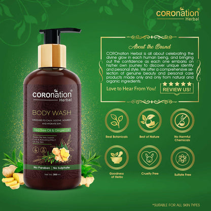 Coronation Herbal Tea Tree Oil & Ginger Oil Body Wash