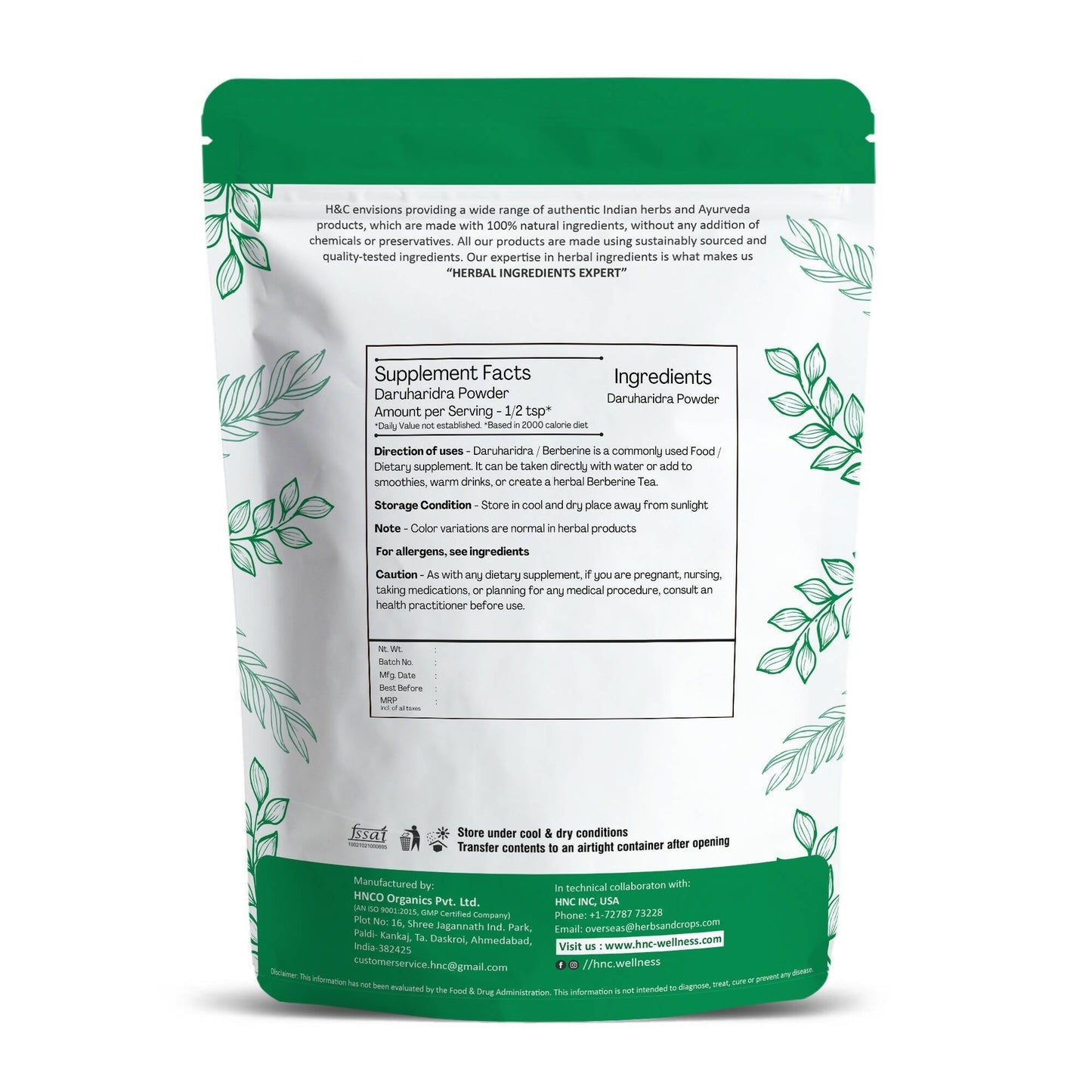 H&C Herbal Daruharidra Powder