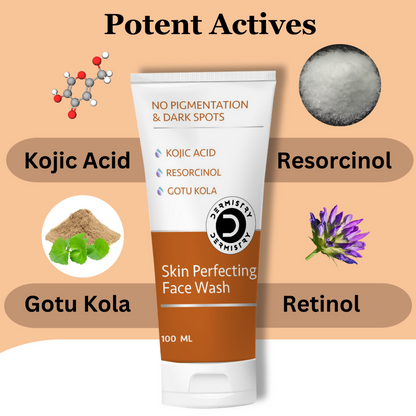 Dermistry Skin Perfecting Fairness Face Wash Kojic Acid Niacinamide Tanning Pigmentation Dark Spots