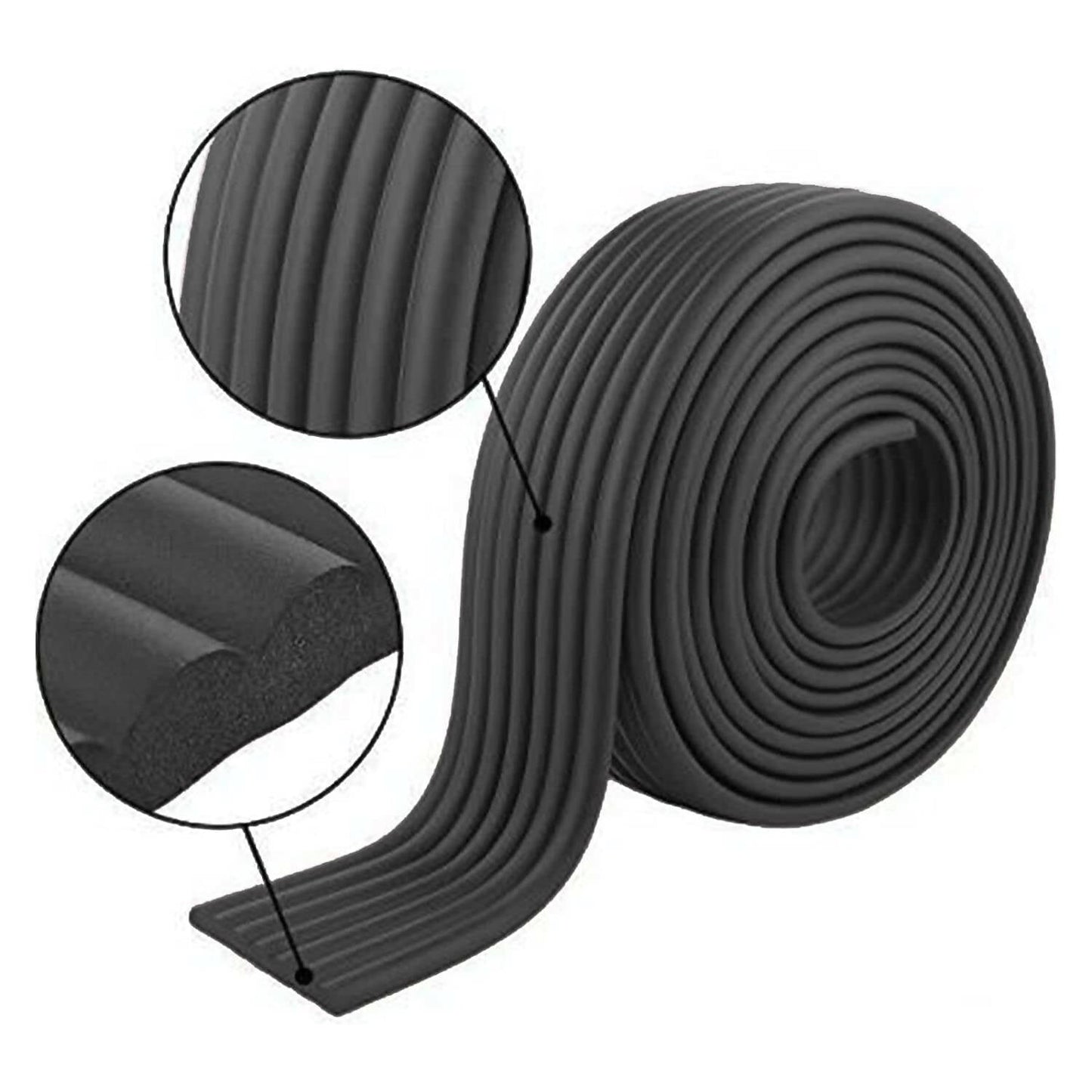 Safe-O-Kid Unique High Density- Prevents From Head Injury Multifunctional 2 Meter Edge Guard - Black