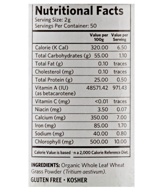 Organic India Wheat Grass Powder - 100 Gm