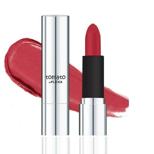 Flicka Tomato Red Matte Finish Lipstick Shade 23 - BUDNE