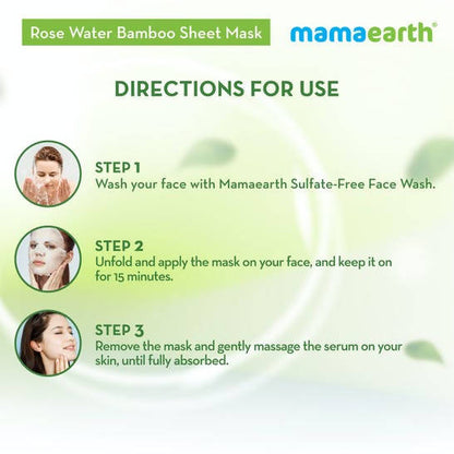 Mamaearth Rose Water Bamboo Sheet Mask with Rose Water & Milk