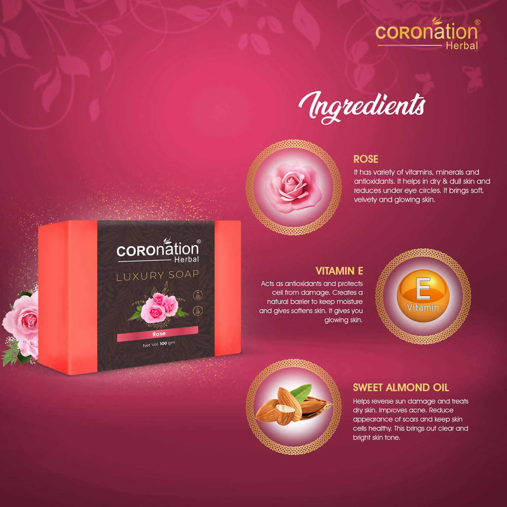 Coronation Herbal Pink Rose Luxury Soap