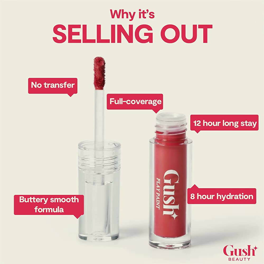 Gush Beauty Play Paint Airy Fluid Lipstick - Coral Pink