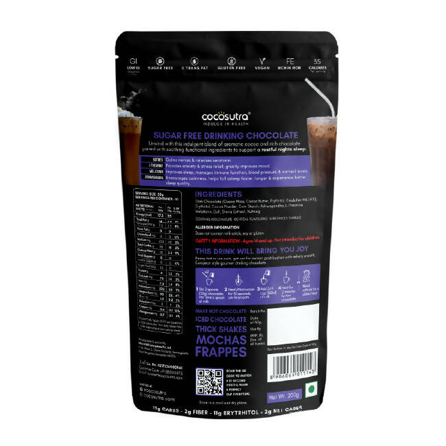 Cocosutra Lite - Relax - Sugar Free Drinking Chocolate Mix