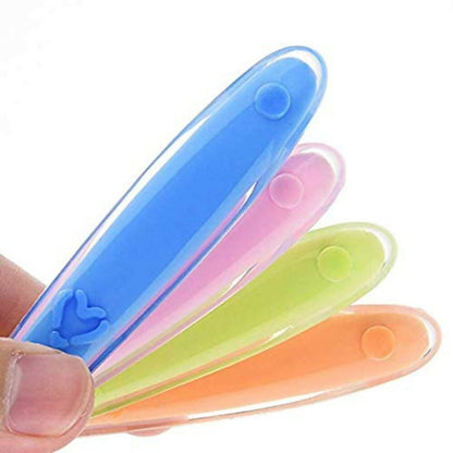 Safe-O-Kid Soft Tip Silicone Spoon, Pink For Kids Protection