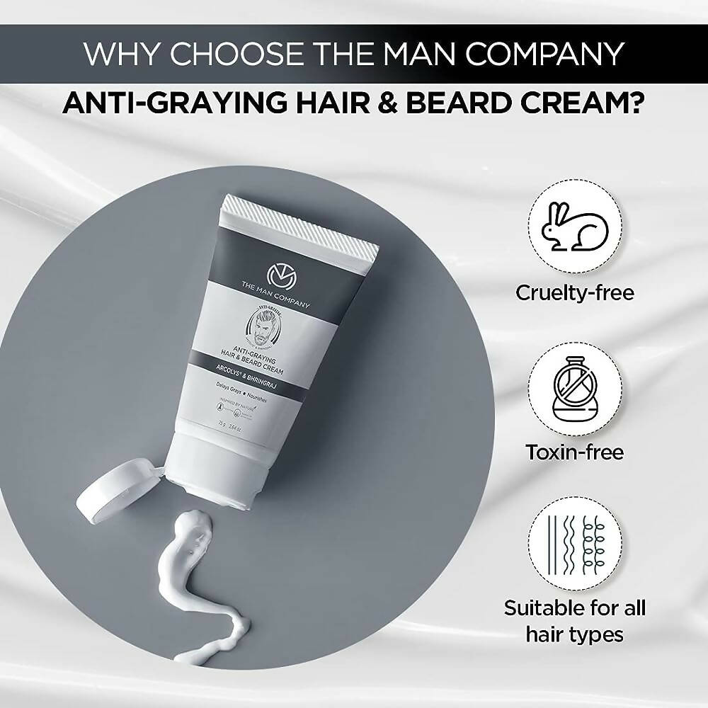 The Man Company Anti-Graying Hair & Beard Cream for Men