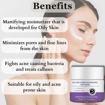 Dermistry Anti Acne Mattifying Moisturizer & Anti Acne Face Serum