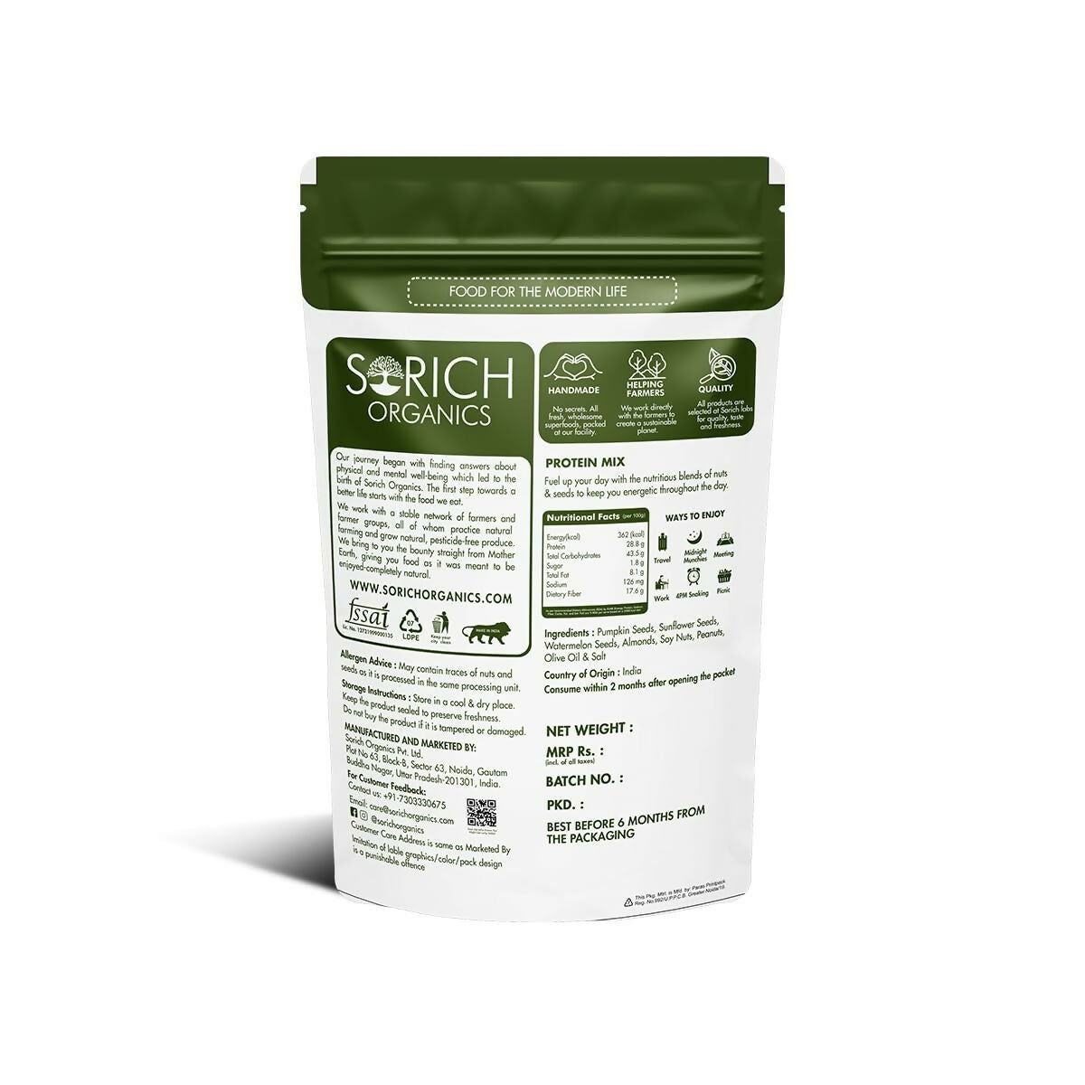 Sorich Organics Protein Mix Seeds and Nuts