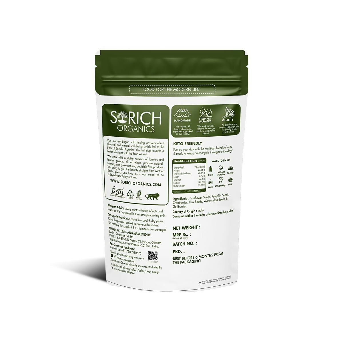 Sorich Organics Keto Mix Seeds and Berries