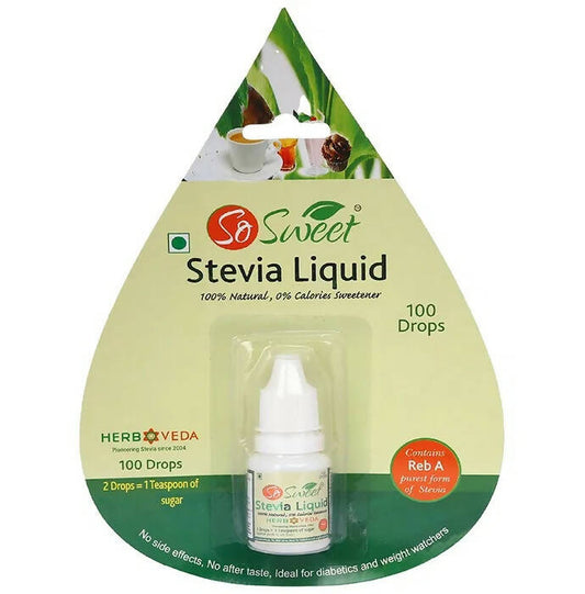 Herboveda So Sweet Stevia Liquid Drops- Sweetener Sugar Free - BUDEN
