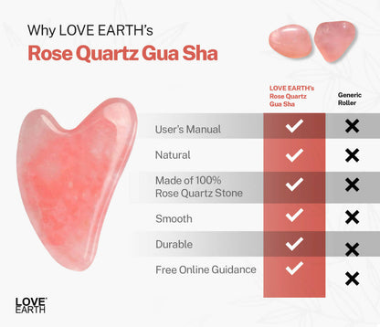 Love Earth Rose Quartz Gua Sha