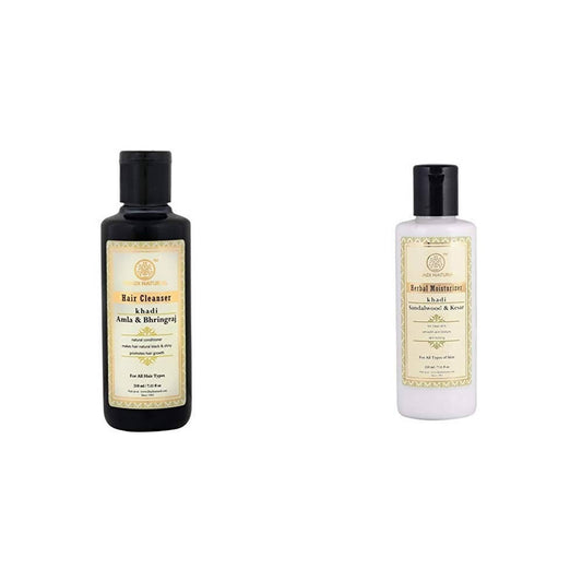 Khadi Natural Hair Cleanser And Herbal Moisturizer Combo