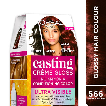 L'Oreal Paris Casting Creme Gloss Ultra Visible Conditioning Hair Color - 566 Cherry Burgundy