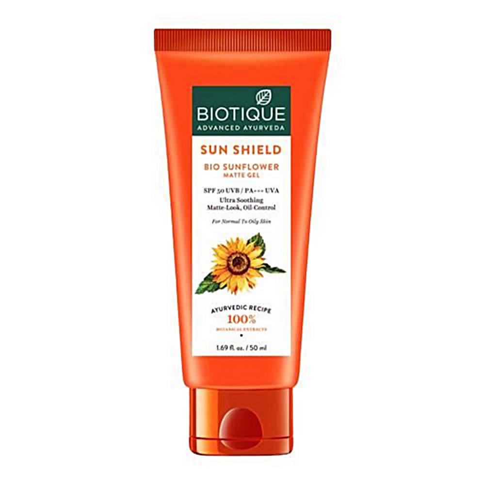 Biotique Advanced Ayurveda Sun Shield Sunflower Matte Gel 50Ml,