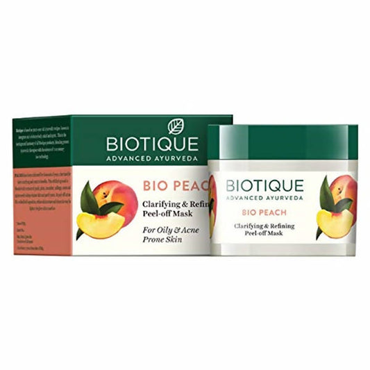 Biotique Advanced Ayurveda Bio Peach Clarifying & Refining Peel-Off Mask - BUDNE